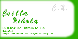 csilla mihola business card